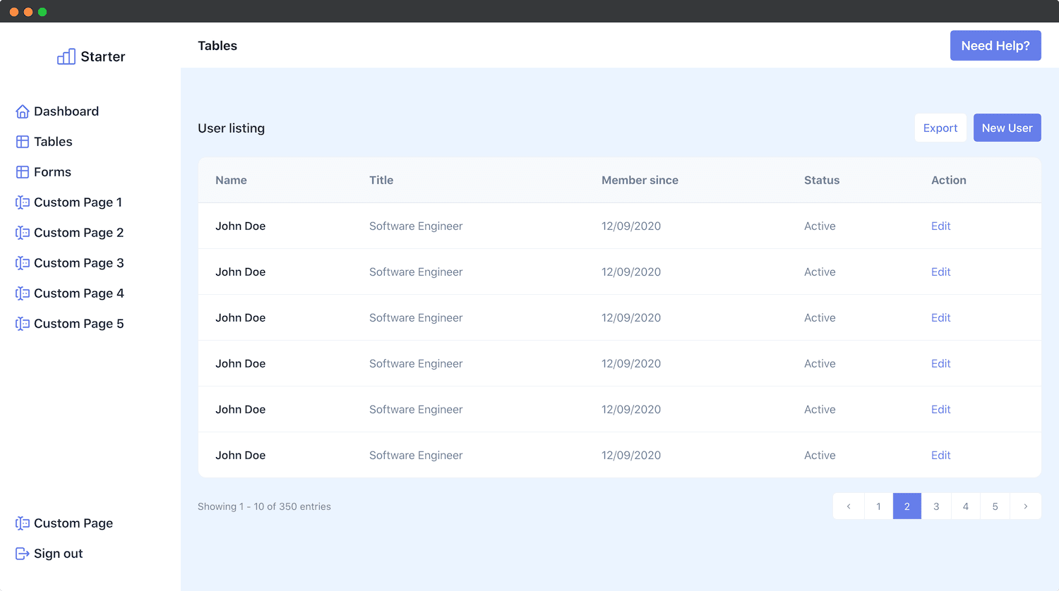 Next Js Tailwind Template